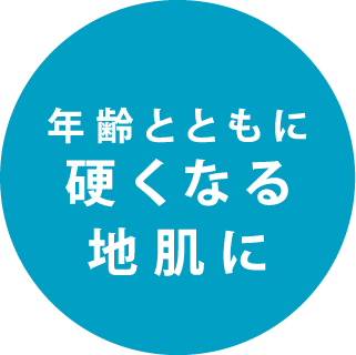 年齢とともに硬くなる地肌に