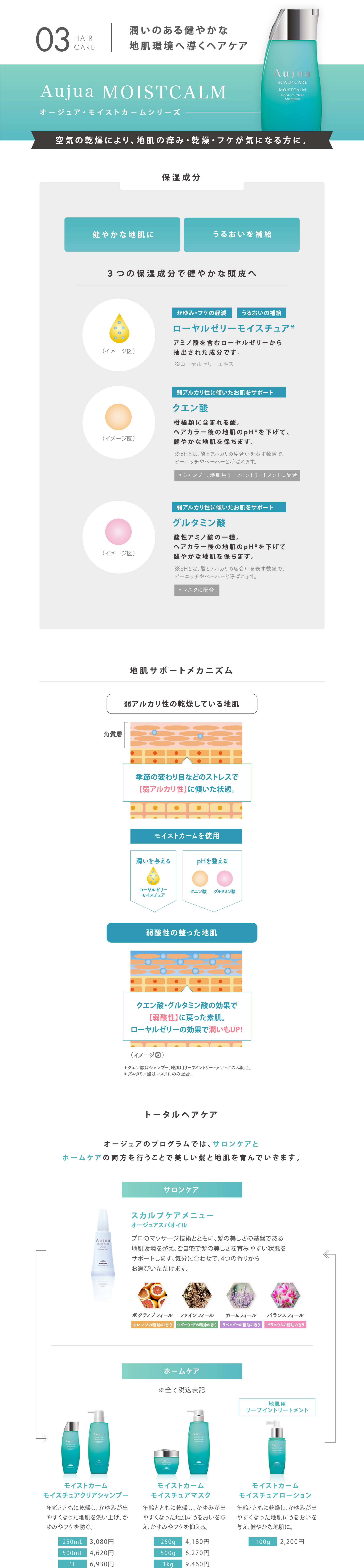 潤いのある健やかな地肌環境へ導くヘアケア