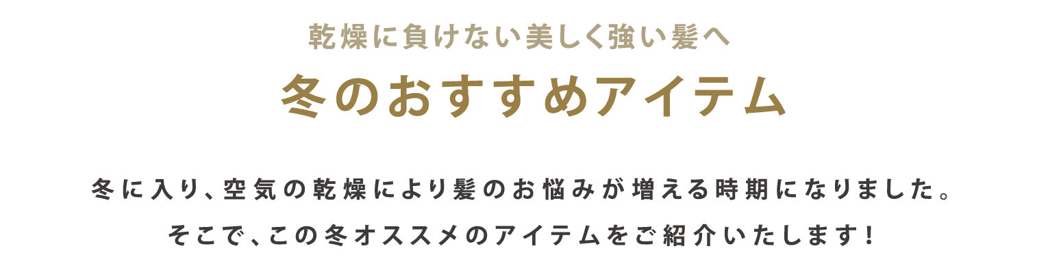 冬おすすめヘアケアアイテム